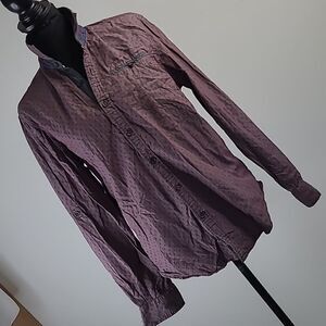 Thread & cloth sz S/CH 100% cotton button front collared shirt